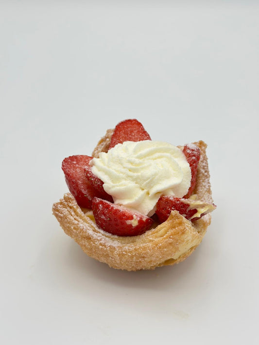 Aardbeien Schelpje met Slagroom per 4
